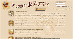Desktop Screenshot of lecoeurdelayogini.com